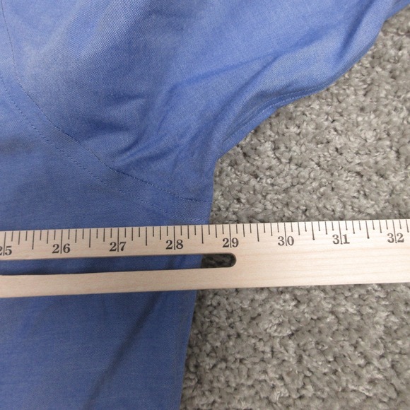 Brooks Brothers Shirt Mens 2XL Blue Solid Regent Oxford Sheep OCBD Button Up EUC - Picture 7 of 8